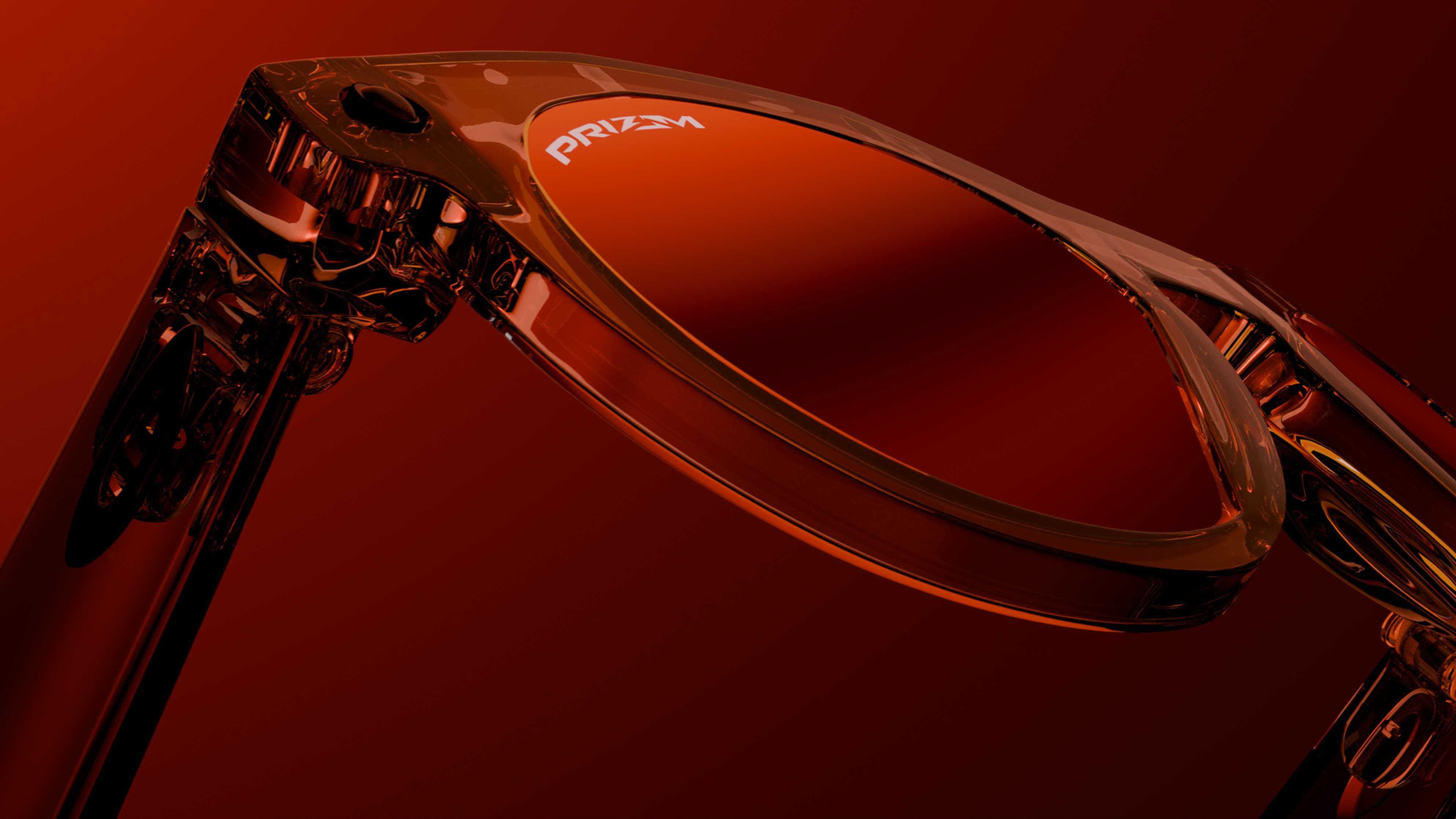 Prizm lens and hinge in close-up